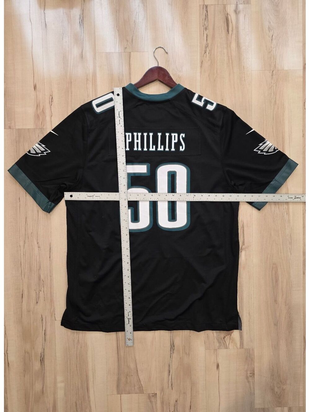 Nike Philadelphia Eagles #50‎ Phillips NFL Football Jersey XL Black - Picture 6 of 6